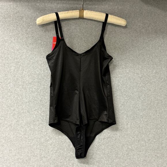 Spanx Black Cami 10355R Thong Bodysuit Seamless 360° Contour Shaping Size M NWT - Picture 6 of 6